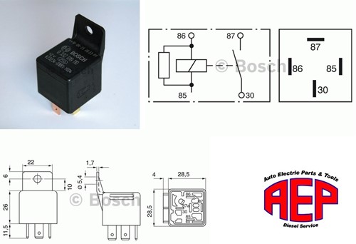 Relais 12V 30A +weerstand