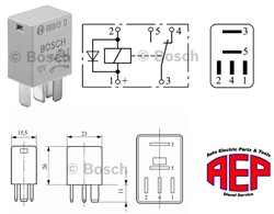 Relais 12V 20A micro wissel +diode