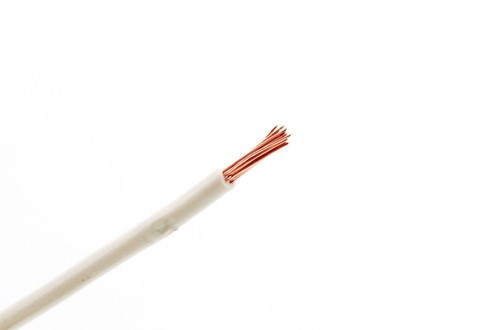 Kabel 1mm haspel 100m wit