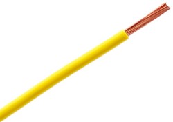 Kabel 0.75mm geel haspel 100m
