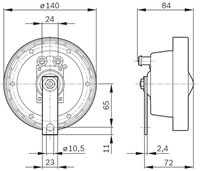 Claxon Bosch 12V 500Hz  10mm-2