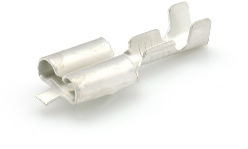 Kabelverbinder 6,3x0,8 lock 2.5-6mm female verzilverd (100st)