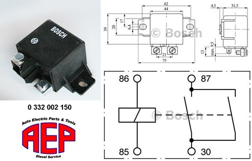 Relais 12V 75A arbeidsstroom