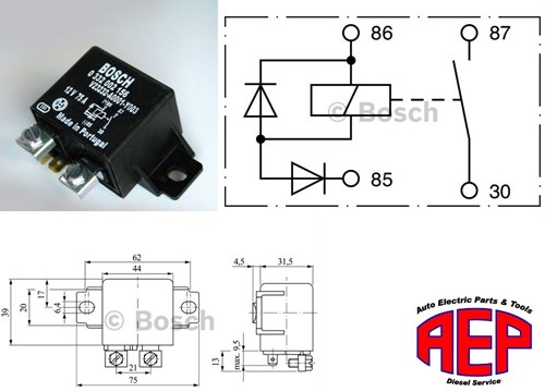 Relais 12V 75A Laadstroom