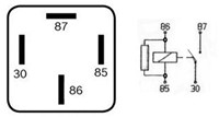 Relais 12V 30A pen 30<>87-3