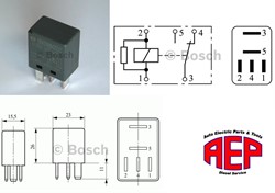 Relais 24V 10A micro wissel  +weerstand