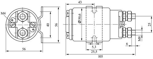 Relais 12V 150A IP54 Spatwaterdicht-2