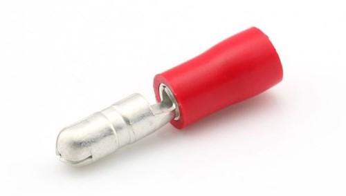 Kabelverbinder rood bol 4mm male (50st)
