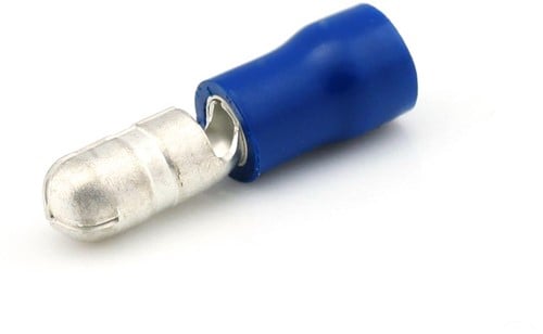 Kabelverbinder blauw bol 5mm male (50st)
