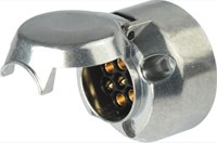 Stekkerdoos 7-polg  vlakstekkeraansluiting 6.3mm ISO 1724N aluminium