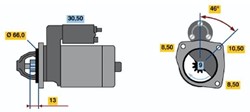 Startmotor 12V 0.65kW