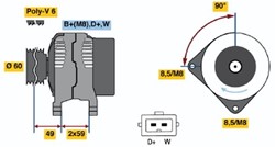 Alternator 12V 120A VW Transporter