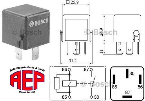Relais 12V 60A met weerstand