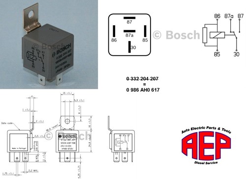 Relais 24V 20A wissel +weerstand