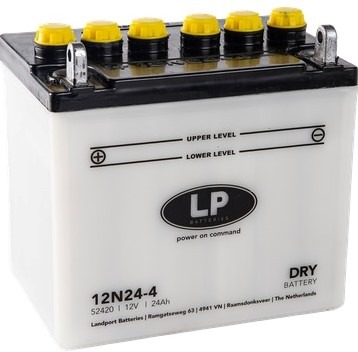 Accu 12V 24Ah 128x124x175 +L  Grasmaaier