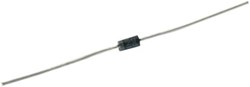 Diode 1 amp. 1000V axiaal DO-41 draadlengte 28.35/28.35 