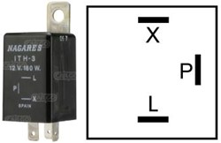 Knipperlichtrelais 12V 180W 3pen L-P-X
