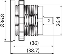 Voltmeter 0-36Volt digitaal inbouw 36.8mm-2