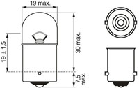 Bosch Lamp 12V 10W BA15s-2