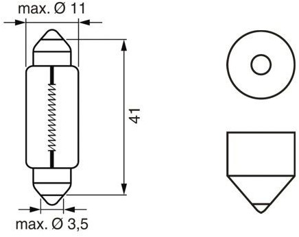 Bosch Lamp 12V 5W SV8.5-8 11x41-2