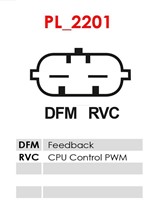 Alternator 12V 100A 6PK Delco Opel Chevrolet RVC/Dfm-3