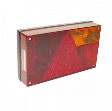 Achterlamp 12V Rechts met conn 240x140x52 aspock