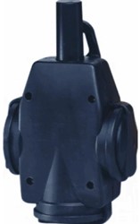 Contactdoos 3weg rubber