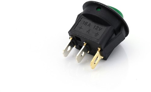 Tuimelschakelaar 12V 16A 20mm rond groen aan/uit-2