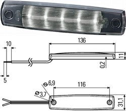 Plafonnier LED 12V opbouw