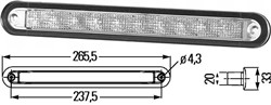 Interieurlamp LED 265X33mm