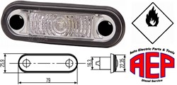 Breedtelamp inbouw LED 79x23 WIT