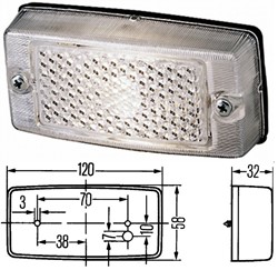 Breedtel opb. 120x58 m/refl