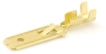 Kabelverbinder 6,3X0,8 weerhaak 1.5-2.5mm male messing (100st)