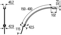 Leeslamp 9-31V Spot LED 40cm zwartHella-2