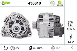 Alternator 12V 105A 5PK ValeoBMW