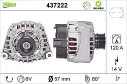 Alternator 12V 120A 6PK Valeo Mercedes L/Dfm