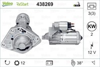 Startmotor 12V 2kW 12T Valeo StartStop Nissan Renault Opel 1.6CDTi