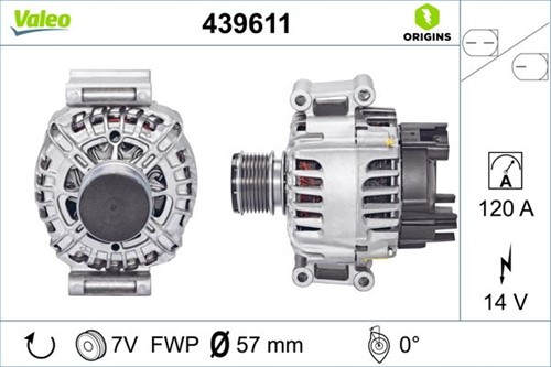 Alternator 12V 120A 7PK Valeo COM Mercedes-3