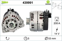 Alternator 12V 200A 5PK LIN Valeo Mercedes Origineel