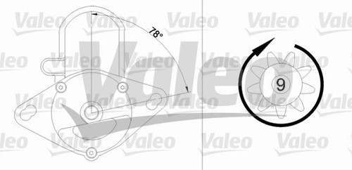 Startmotor 12V 1.1kW 10T D6RA67-3