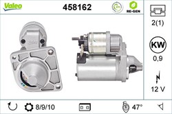 Startmotor 12V 0.9kW 9T Valeo Fiat