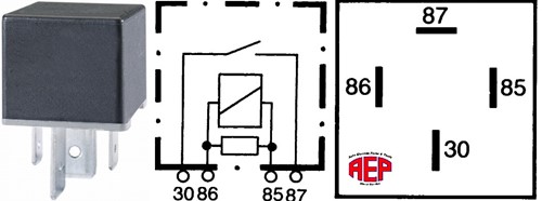 Relais 12V 50A maak 10mm pen +weerstand