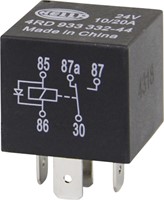 Relais 24V 10/20A wissel 5plg met ontstoordiode
