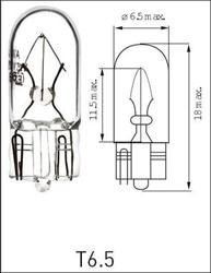 Lamp 12V 1.7W T6.5