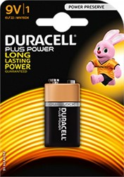 Duracell Plus 9Volt blok batterij