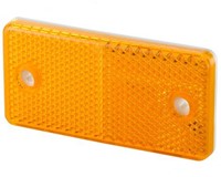 Reflector 94x44mm oranje plak/schroef