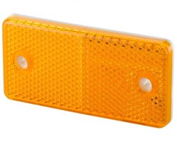 Reflector 94x44mm oranje plak/schroef