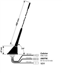 Antenne GSM/FM MCA 918V flex.DAK