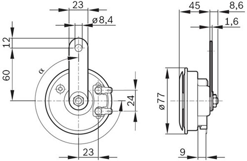 Claxon 12V 50W  420Hz 7mm-2