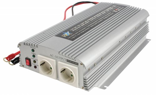 Omvormer 12VDC->220VAC 1000W gemod sinus